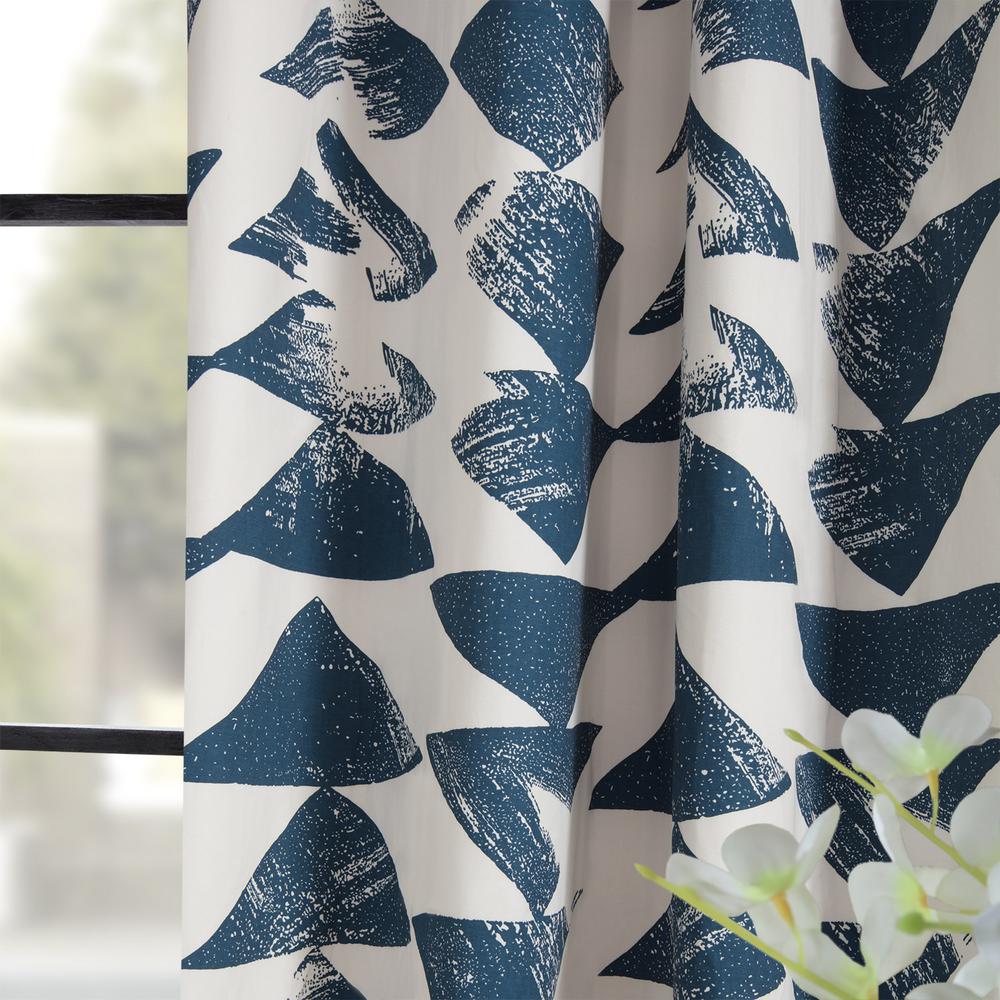 Indigo striped patterned curtain fabric//material BR034 New Blue