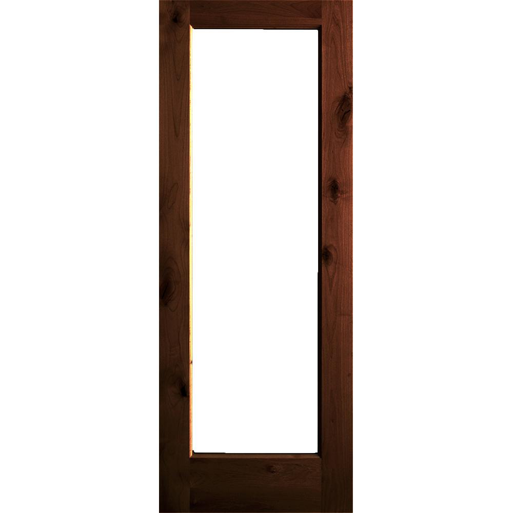 Krosswood Doors 32 in. x 96 in. Rustic Knotty Alder Wood