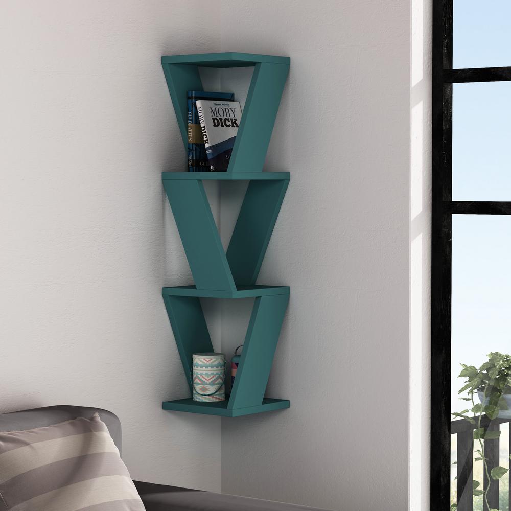 Chicago Turquoise Modern Wall Shelf