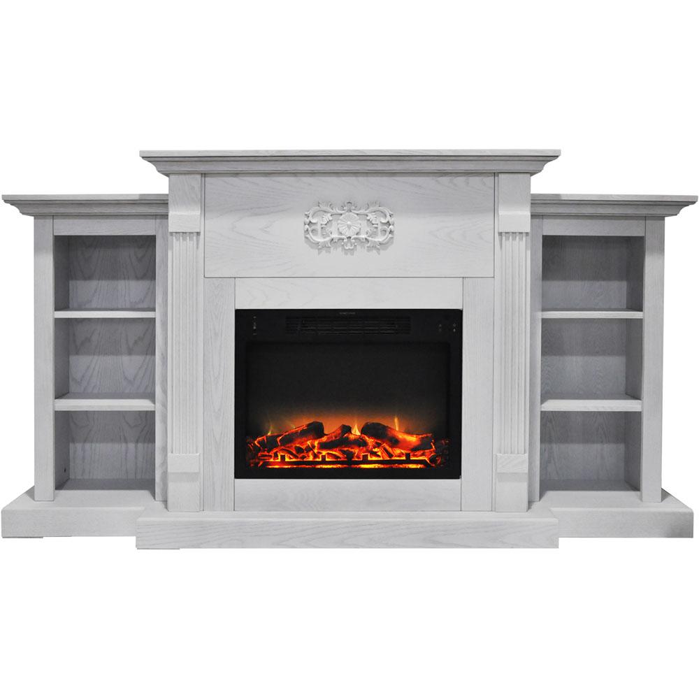 Cambridge Sanoma 72 In Electric Fireplace White With Built Bookshelves And An Enhanced Log Display Cam7233 1whtlg2 The Home Depot - Electric Glass Fireplace Home Depot Cambridge Sanoma 72 In Electric Fireplace White With Built Bookshelves And An Enhanced Log Display Cam7233 1whtlg2 The Home Depot - Electric Glass Fireplace Home Depot