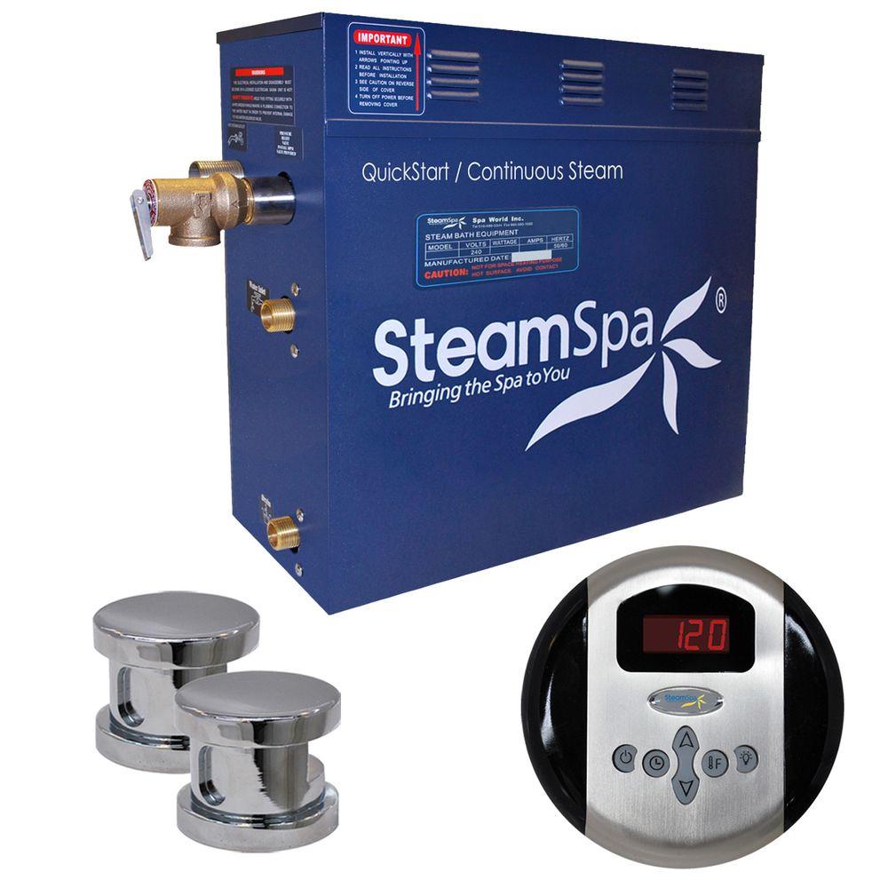 SteamSpa Oasis 10.5kW Steam Bath Generator Package in ChromeOA1050CH