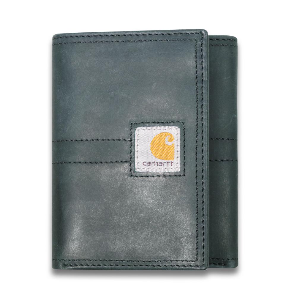 Carhartt Mens Leather Black Legacy Trifold Wallet-61-CH2312-001 - The Home Depot