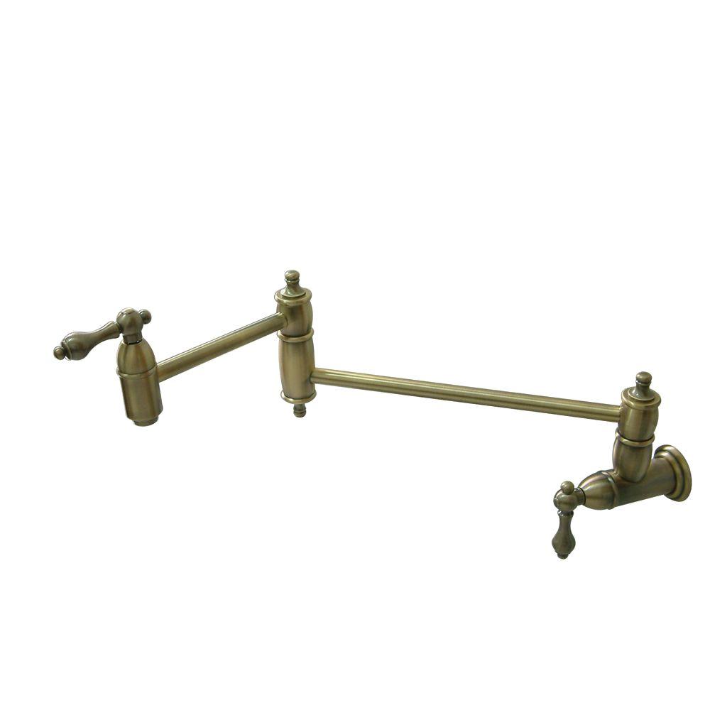 Kingston Brass WallMounted Potfiller in Vintage BrassHKS3103AL The