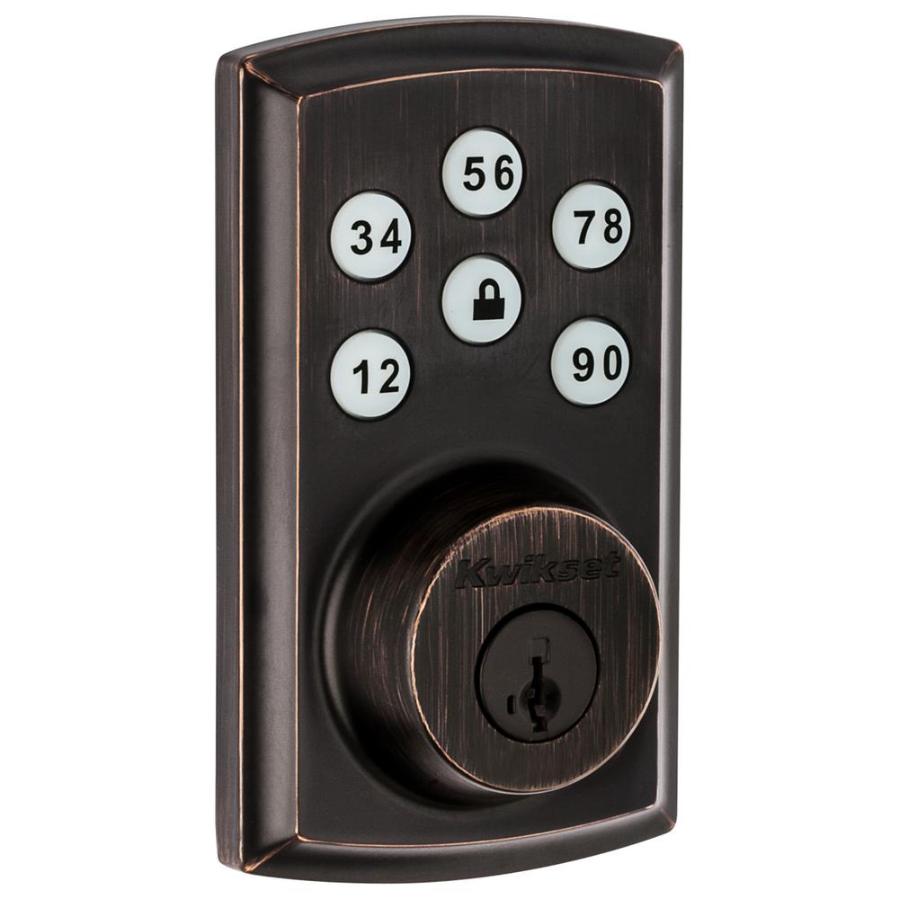 Kwikset ZWave SmartCode 888 Satin Nickel Single Cylinder Electronic Deadbolt Featuring SmartKey