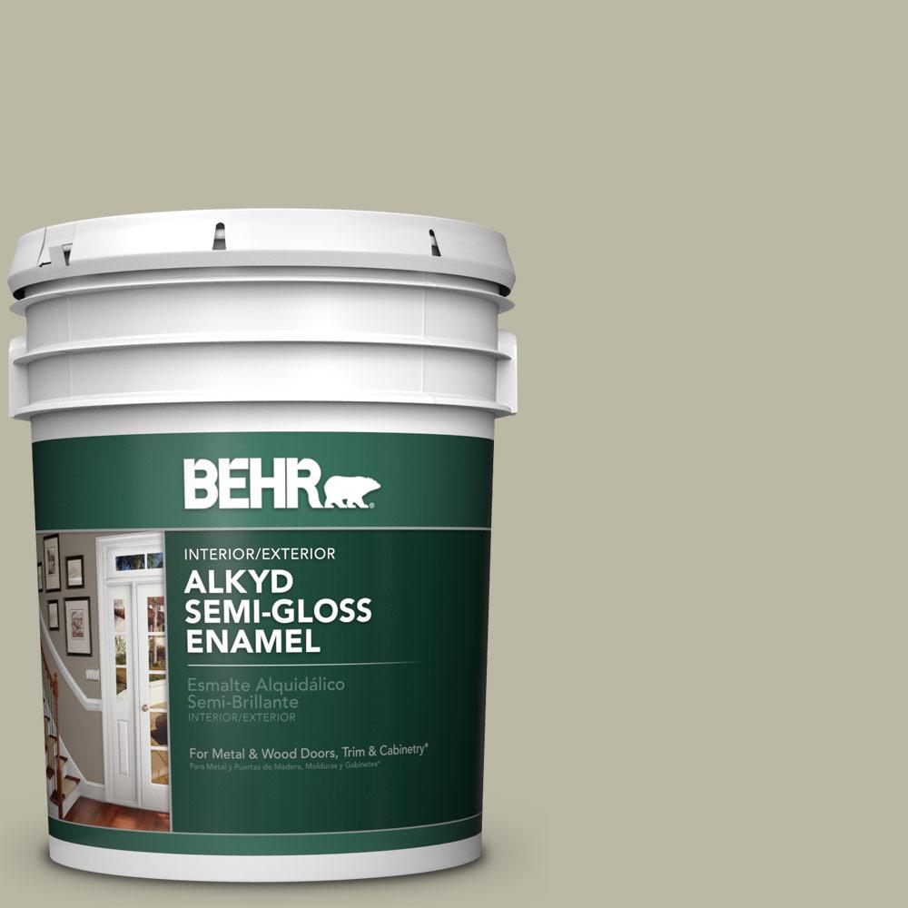 BEHR 5 gal. 400F4 Restful SemiGloss Enamel Alkyd Interior/Exterior