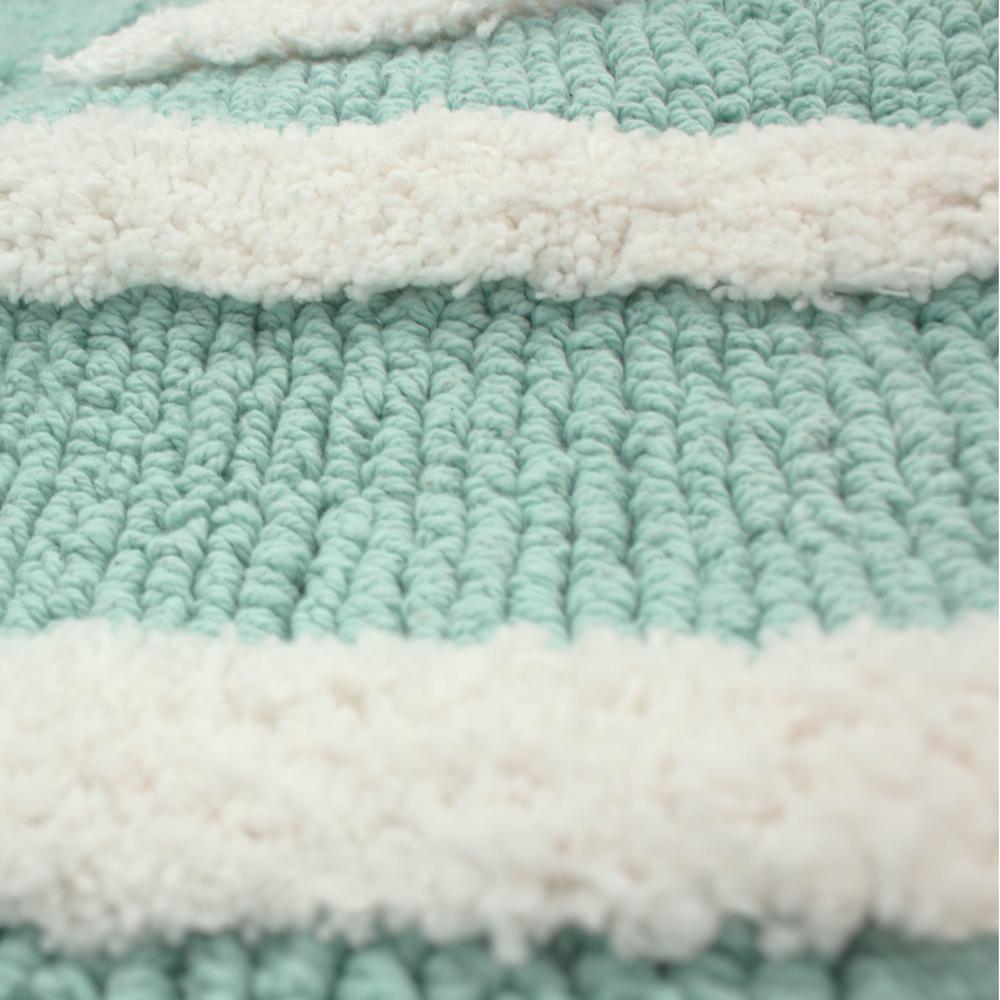 Jean Pierre Cotton His And Hers Aqua Bath Rug Set 2 Piece