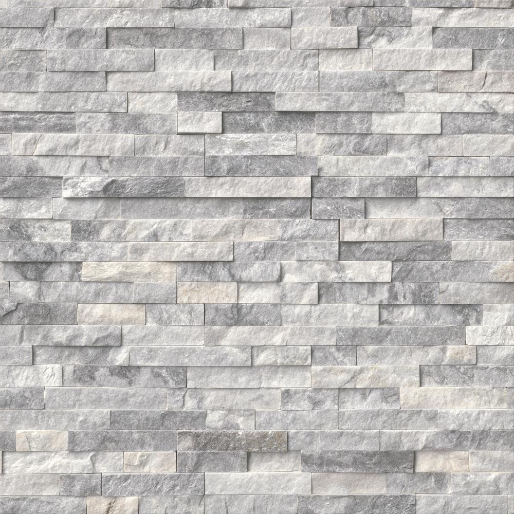 Msi Alaska Gray Ledger Panel 6 In X 24 In Natural Marble Wall Tile 10 Cases 60 Sq Ft Pallet Lpnlmalagry624p The Home Depot