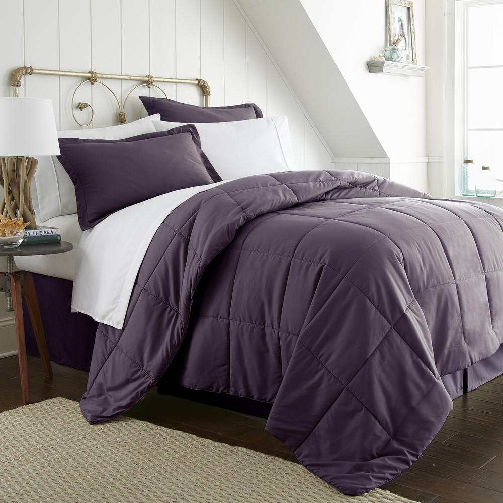 Becky Cameron Performance 8 Piece Purple Full Comforter Set Ieh Mult F Pu The Home Depot