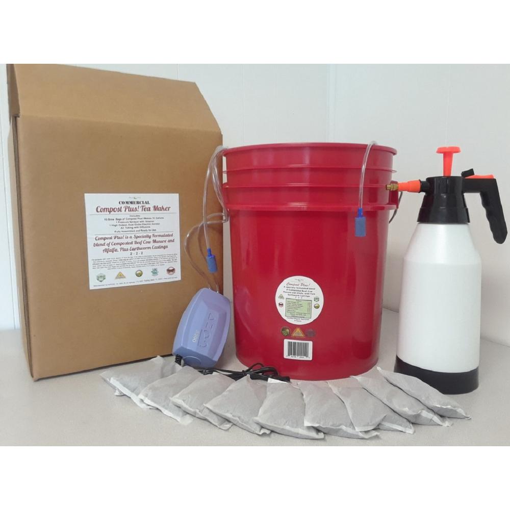 Compost Plus Commercial Grade Compost Tea Maker Including 10 Compost Plus Brew...