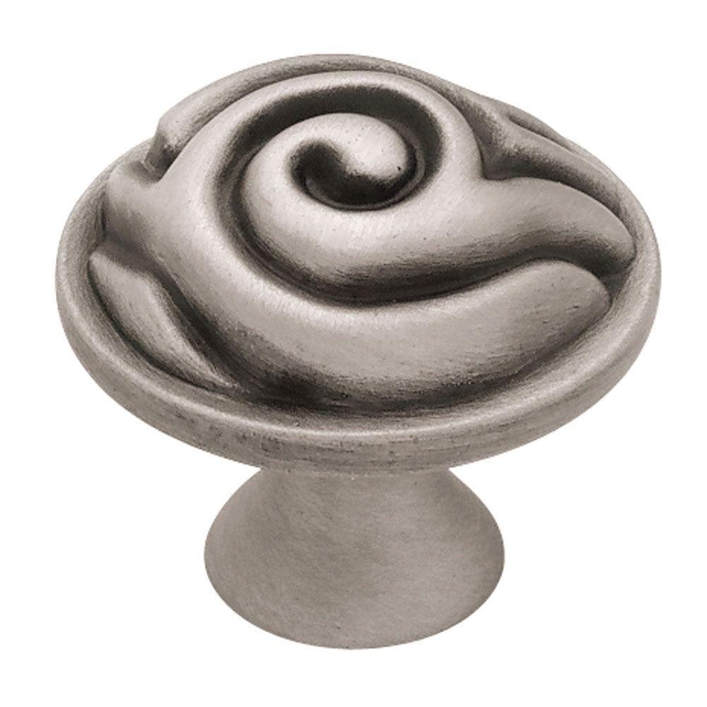 Liberty Totem 1 1 4 In 32mm Brushed Satin Pewter Round Cabinet