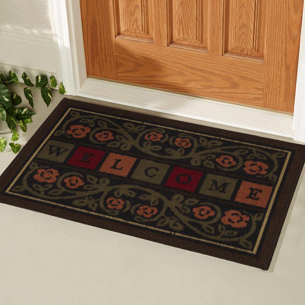 Machine Washable Door Mats The Home Depot Welcome Multi 20 In X 30 Non Slip Door Mat