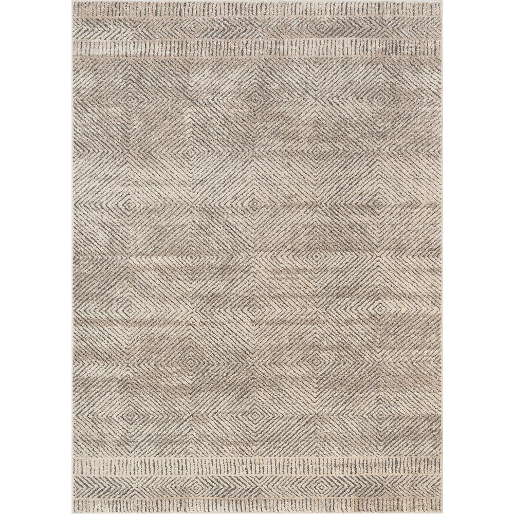 Well Woven Malaga Fresco Tribal Geometric Beige 5 ft. 3 in. x 7 ft. 3 ...