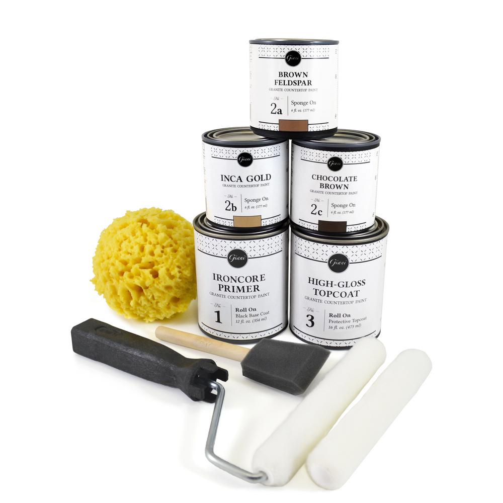 Giani Chocolate Brown Countertop Paint Kit Fg Gi Ch Br Kit The