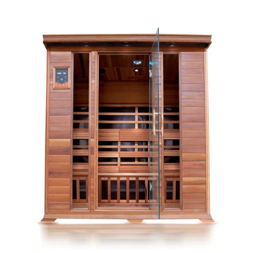 Radiant Sauna 2-Person Cedar Infrared Sauna With 6 Carbon Heaters HL400K Sequioa 4-Person Cedar Infrared Sauna - Radiant Sauna 2-Person Cedar Infrared Sauna With 6 Carbon Heaters