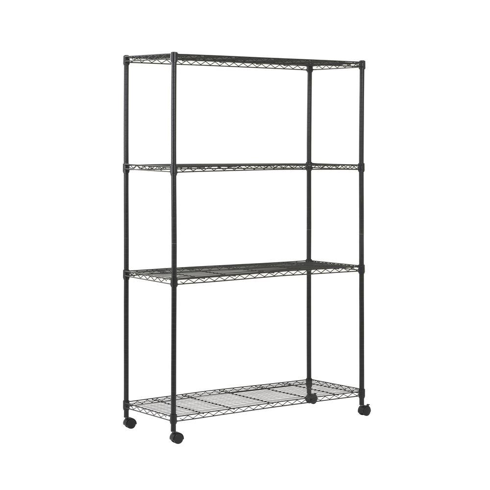 Pack of 2 URWM184872BK Black Steel Storage Rack 72 H x 48 W x 18 D