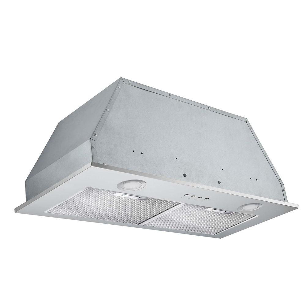 Ancona Insert Plus 28 in. Convertible Built-In Range Hood with Light in Stainless