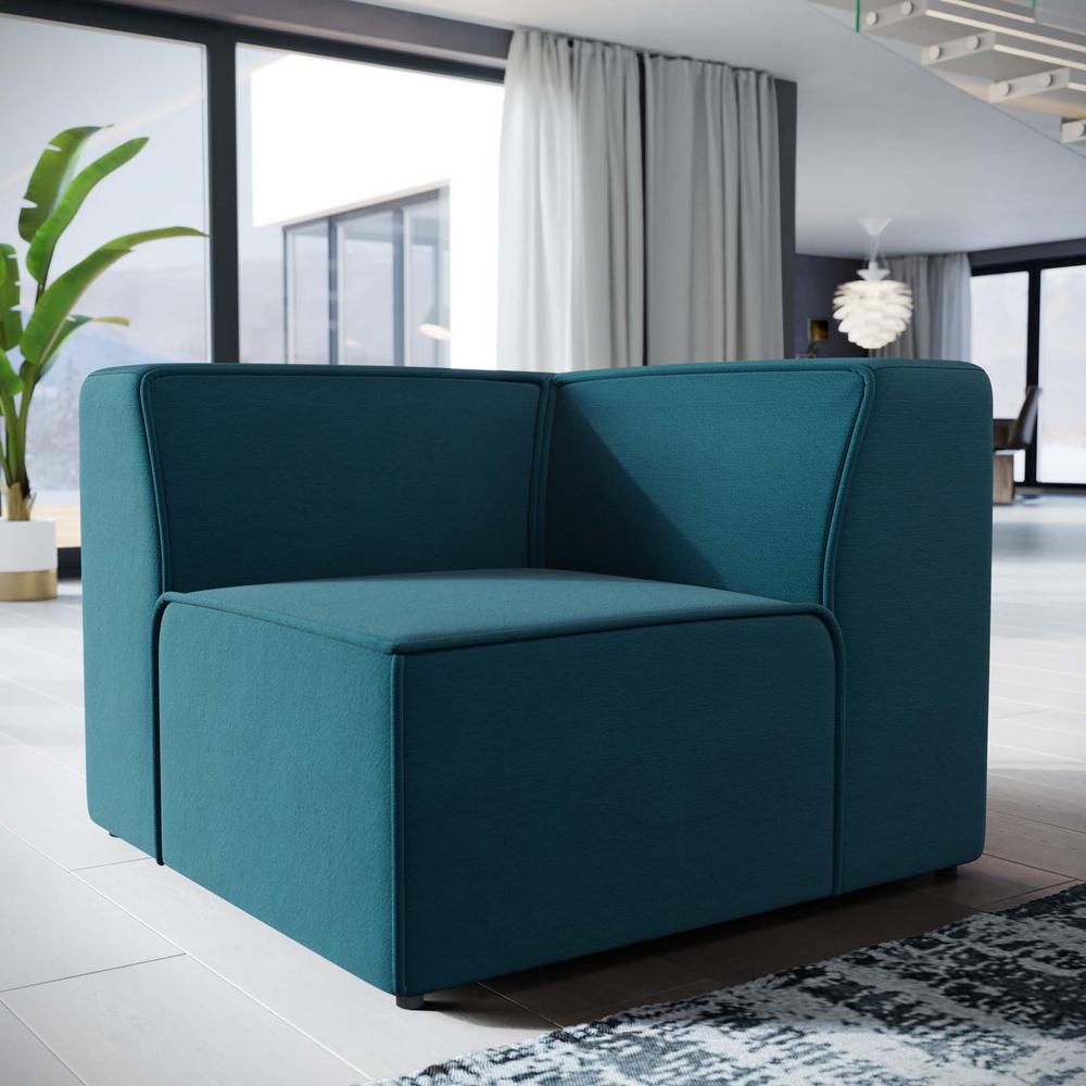 Modway Mingle Blue Corner Sofa Eei 2728 Blu The Home Depot Modway Mingle Blue Corner Sofa