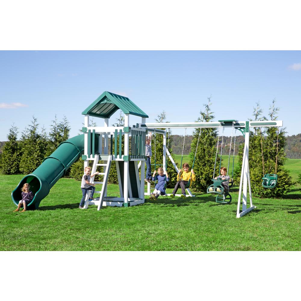 white outdoor playset