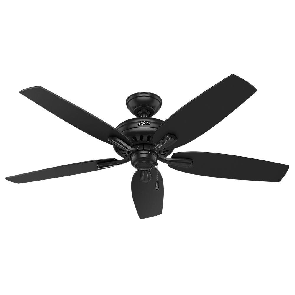 Hunter Commerce 44 in. Indoor/Outdoor Matte Black Ceiling Fan 59636 The Home Depot