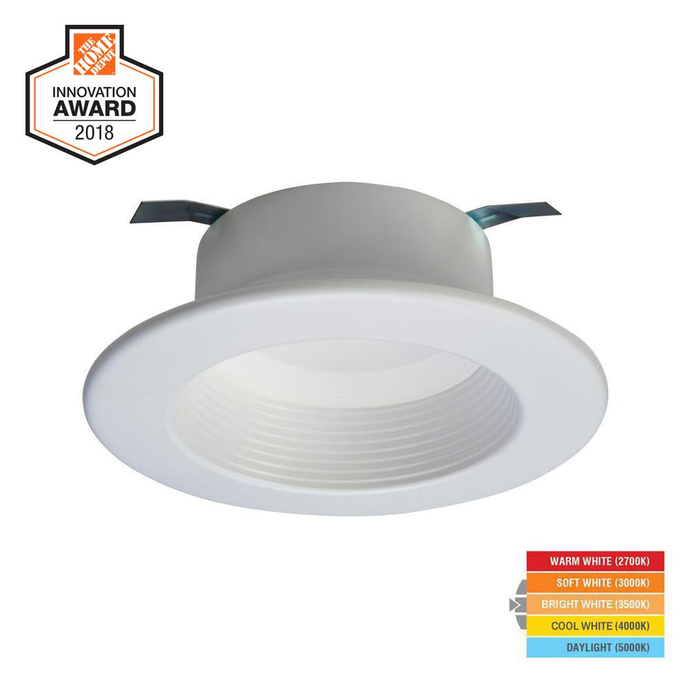 Rl 4 In. White Integrated Led Recessed Ceiling Light Trim -halo