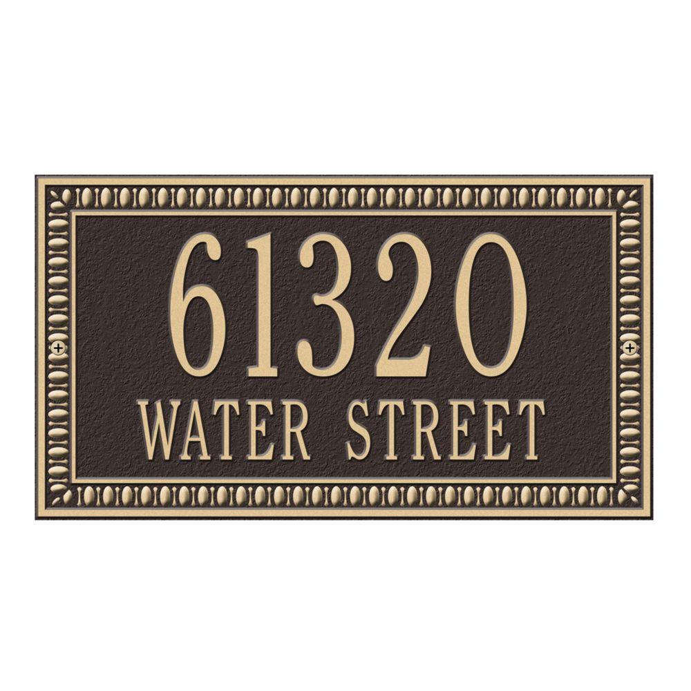 Whitehall Products Egg and Dart Rectangular Bronze/Gold Standard Wall