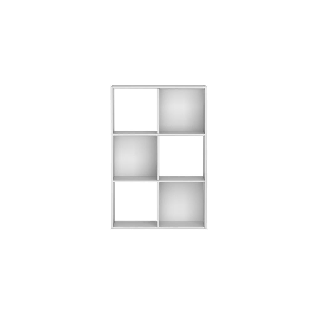Homestar 6 Cube Organizer White Es208695a The Home Depot 6 Cube Organizer White