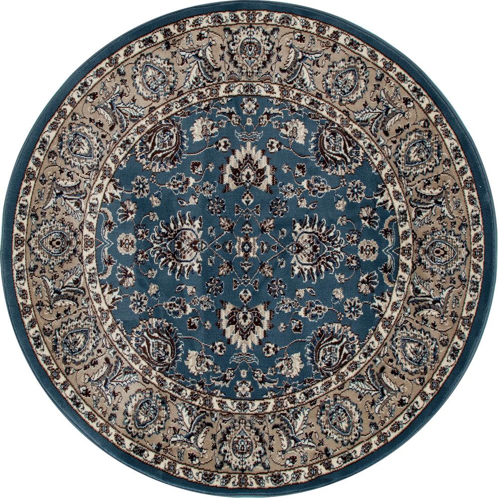 Art Carpet Arabella Accustomed Medium Blue 8 ft. x 8 ft. Round Area Rug841864101317 The Home