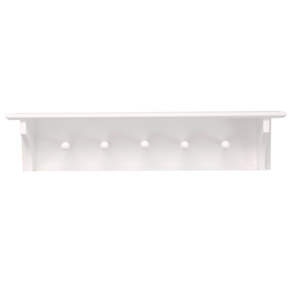 Floating Shelves Shelving Storage Organization The Home Depot Foster 24 In W X 4 5 D H With