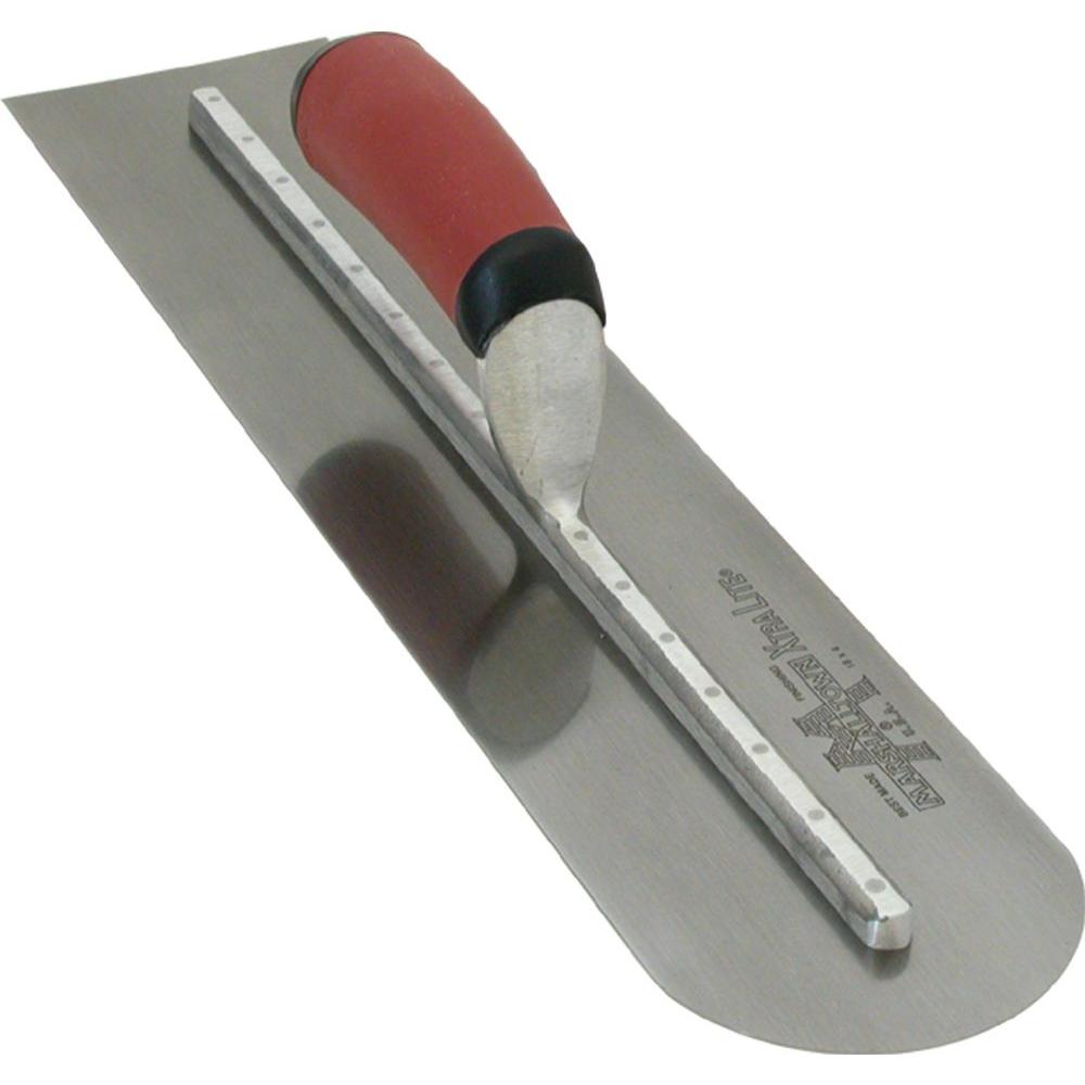 22 inch x 5 inch Finishing Trl-Round Front End Curved Durasoft Handle Trowel