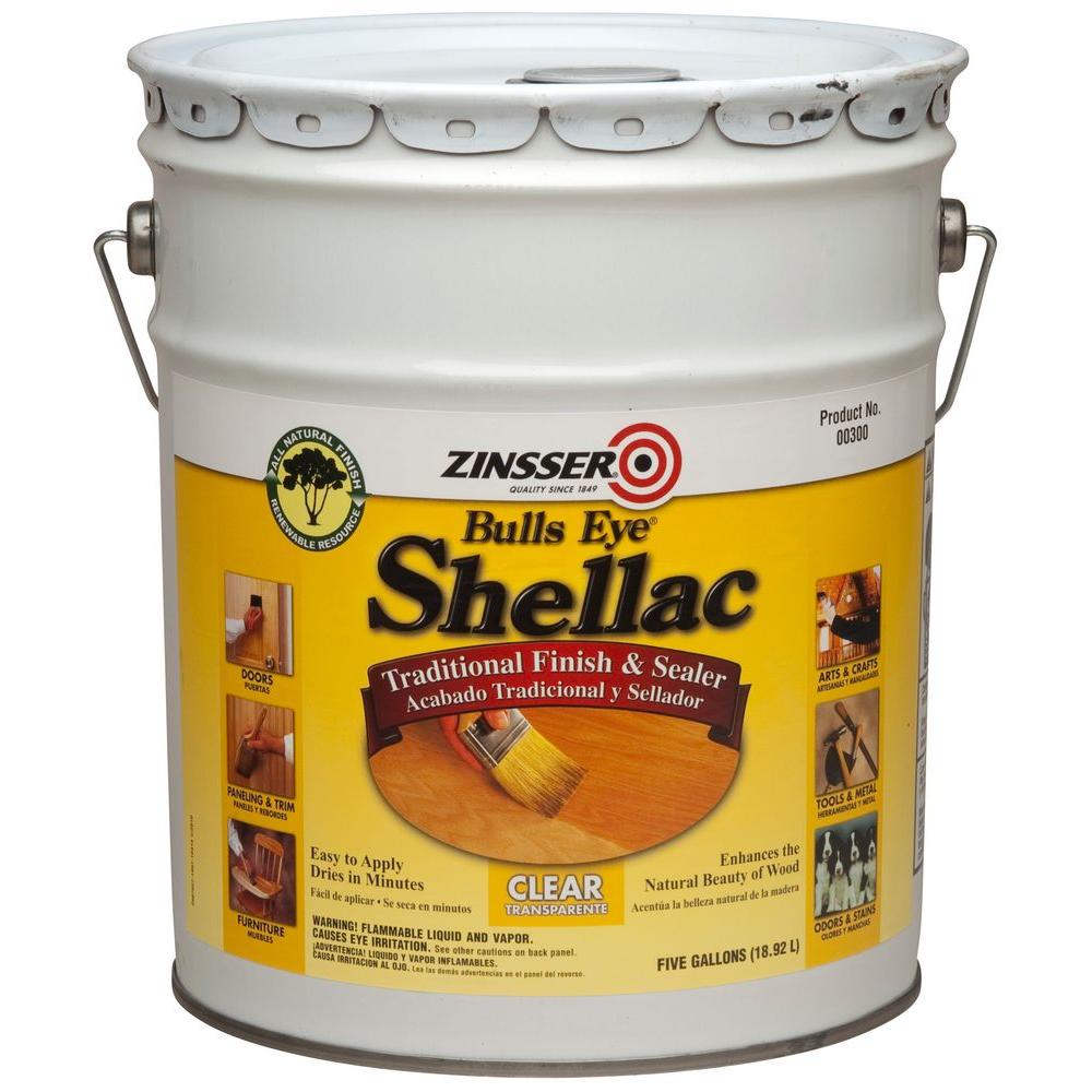 Zinsser 5 gal Clear Shellac  Traditional Finish  and Sealer 