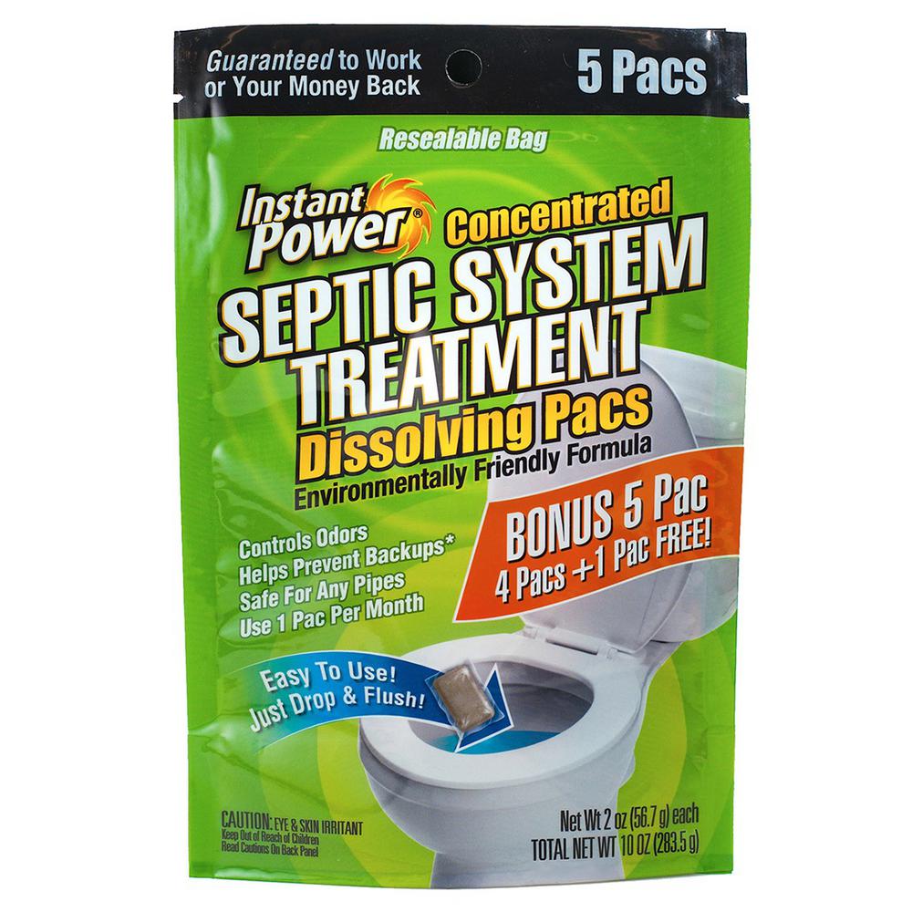Instant Power Septic System Treatment Pacs 5 Pacs1853 The Home Depot