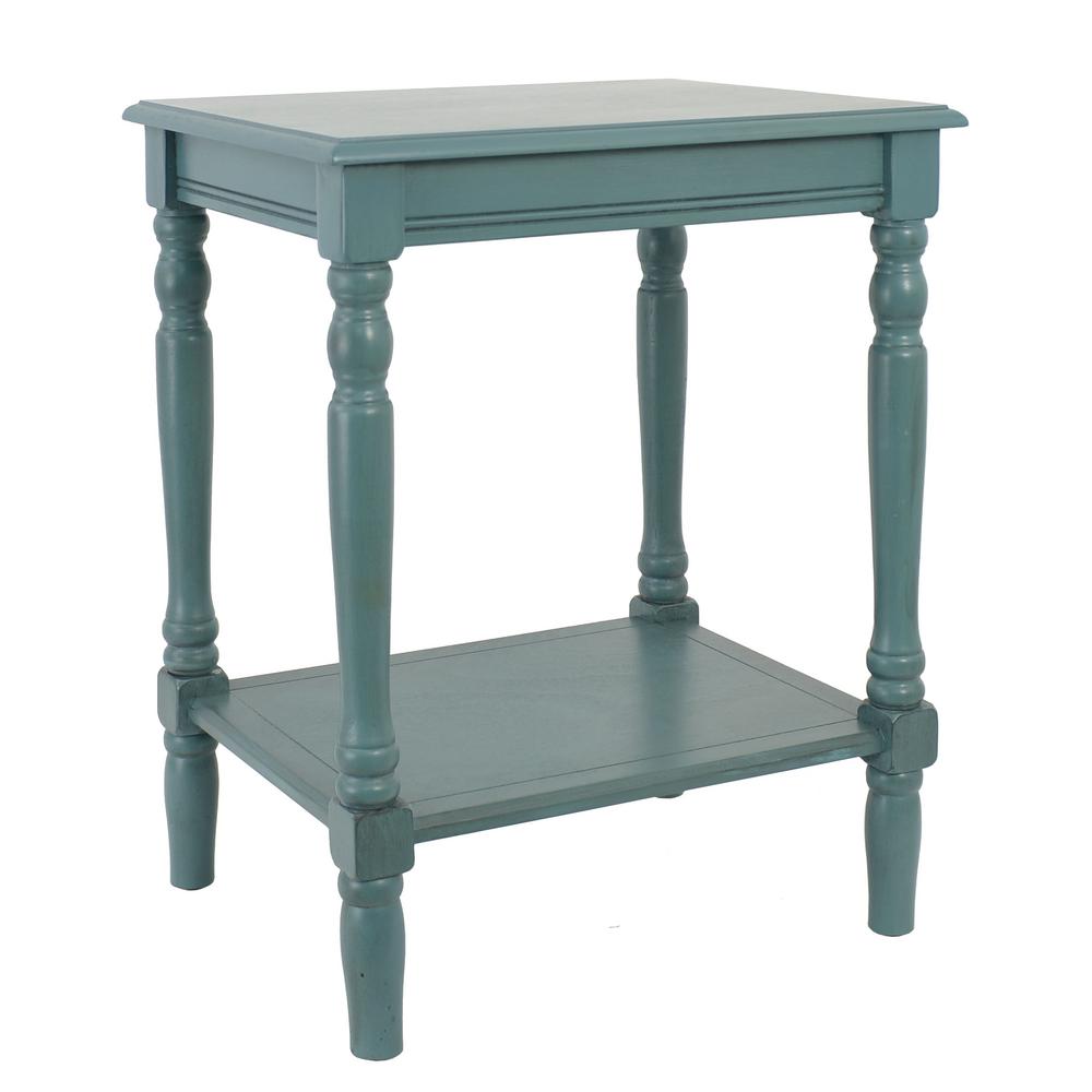 Decor Therapy Simplify Blue End Table Fr1573 The Home Depot