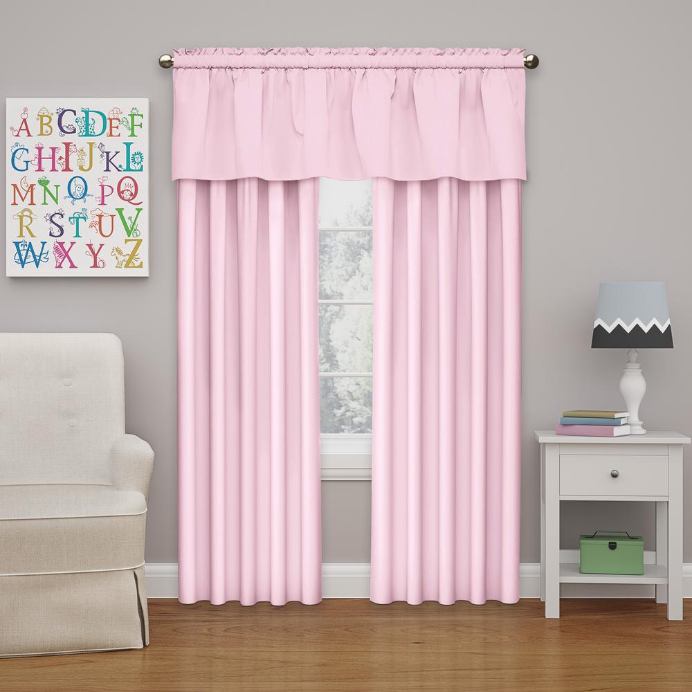 Eclipse Kids Microfiber Blackout Window Curtain Panel In Pink 42