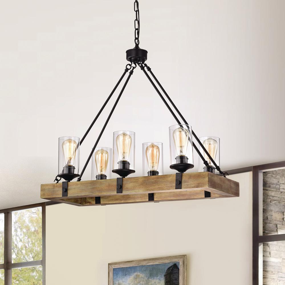 farmhouse linear chandelier