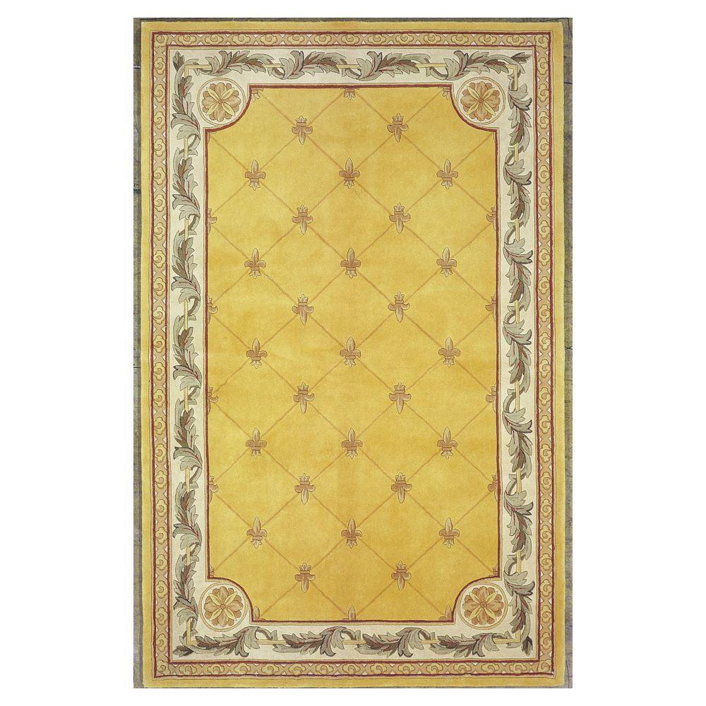 Kas Rugs Antique Fleur De Lis Gold 9 Ft X 12 Area Rug Kas Rugs Antique Fleur De Lis Gold 9 Ft X 12