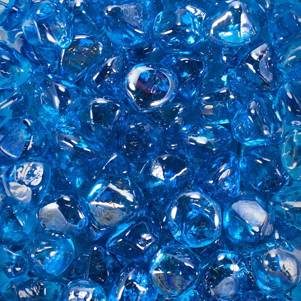 Celestial Fire Glass 10 Lbs Tropical Blue Er Diamonds In Jar