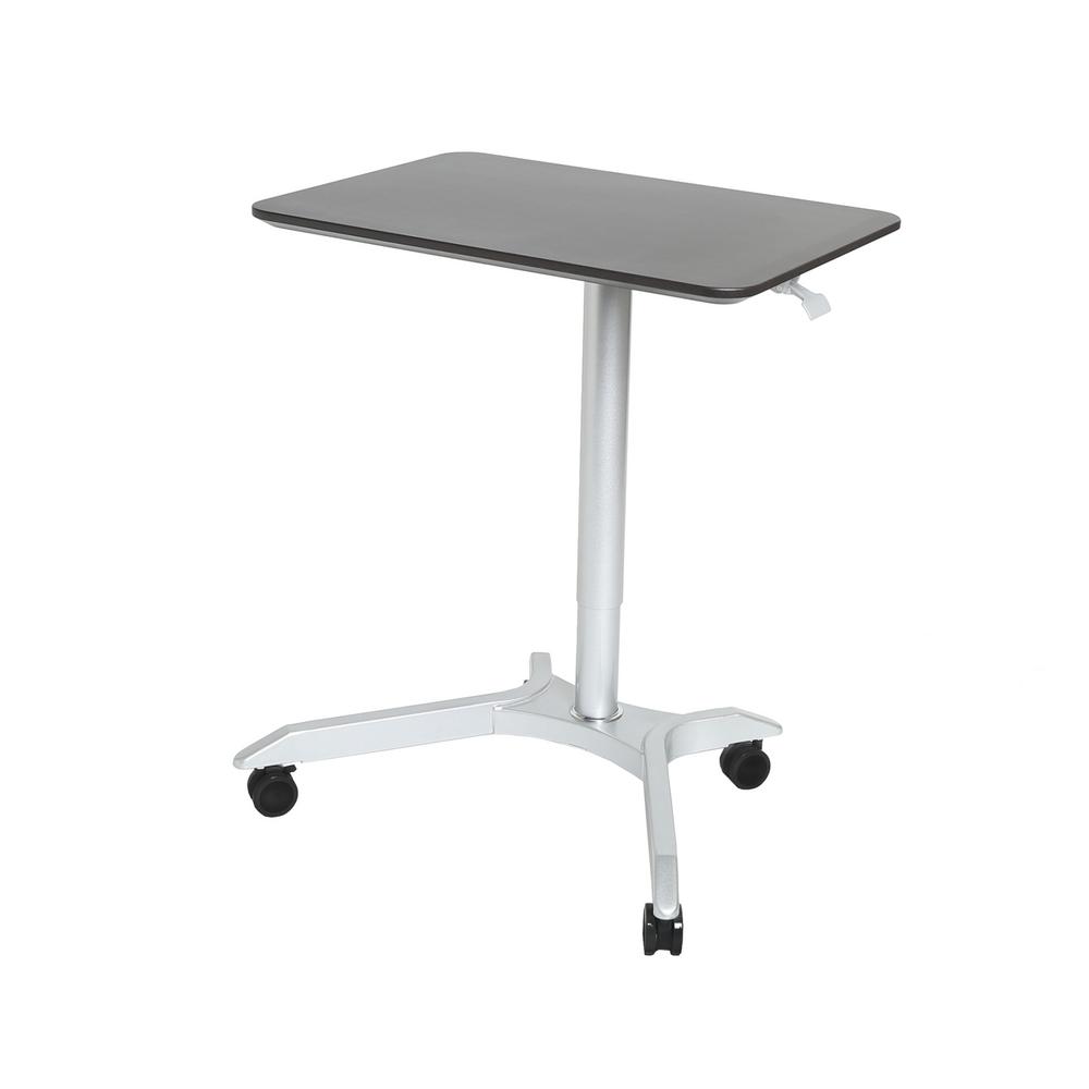 Seville Classics AIRLIFT Espresso XL 28 in SitStand Mobile Desk With