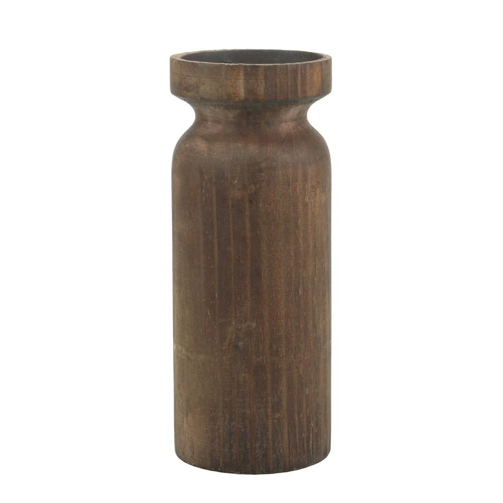 Stonebriar Collection 9 In Brown Rustic Wood And Metal