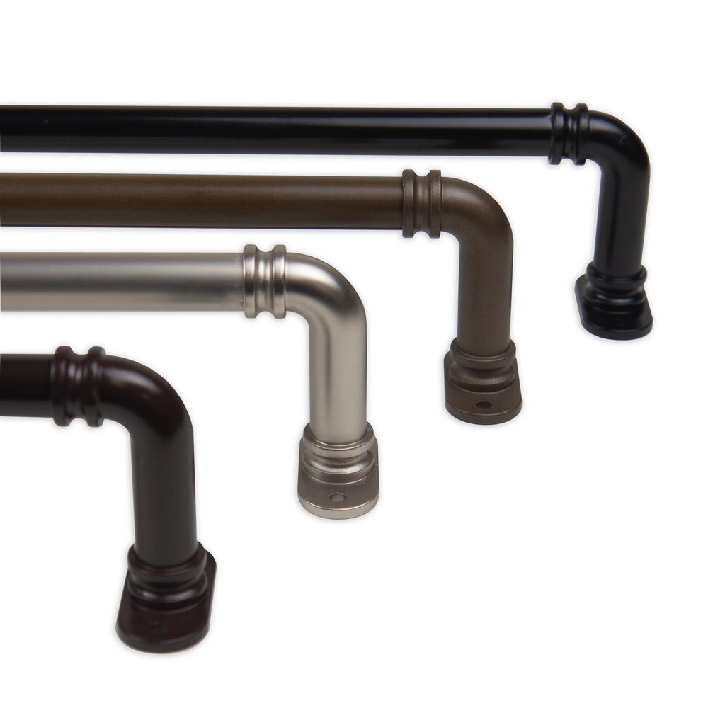 EMOH 5/8 inch Adjustable Single Blackout Curtain Rod 4884 inch Satin