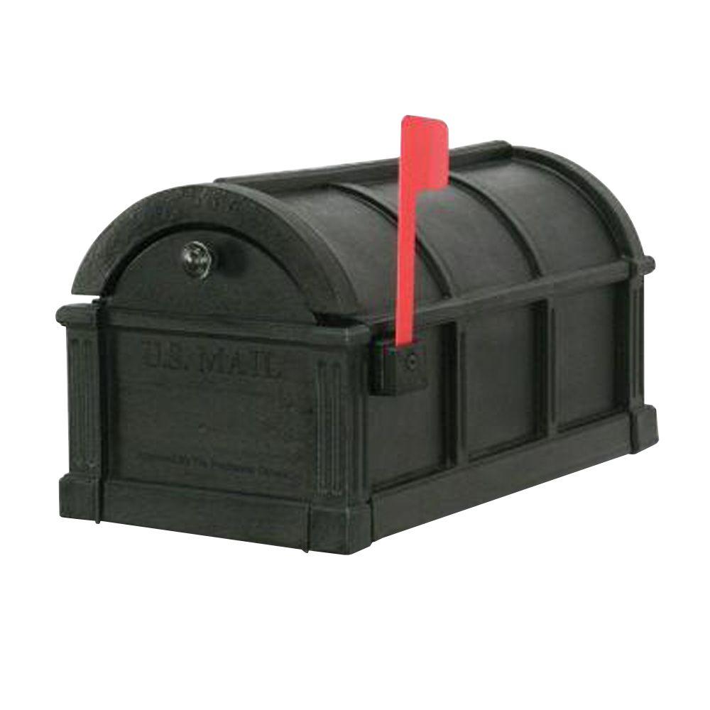 Postal Products Unlimited Sunset Pointe Plastic Mailbox in Black