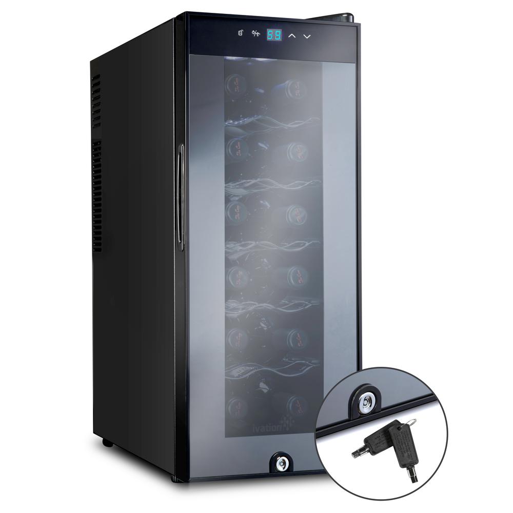 Ivation 12 Bottle Thermoelectric Freestanding Wine Cooler/Fridge with