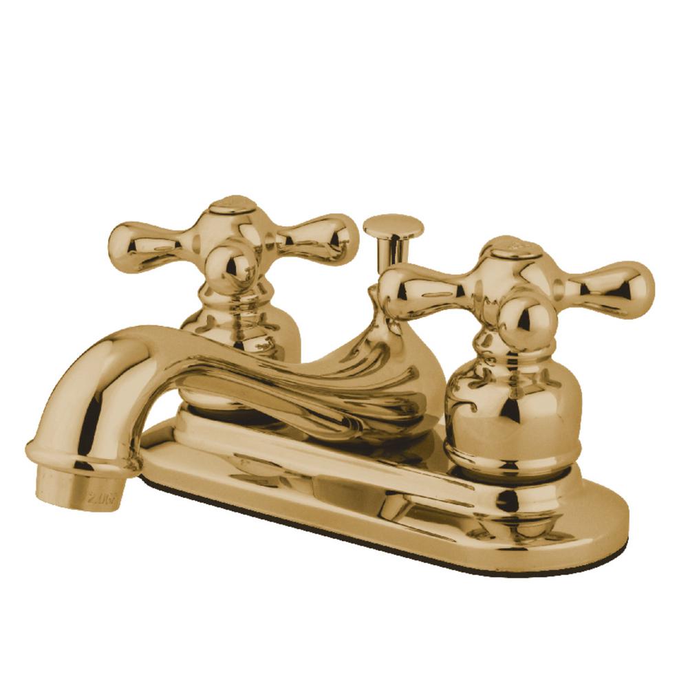 Kingston Brass Restoration 4 in. Centerset 2Handle Bathroom Faucet in Polished BrassHKB602AX