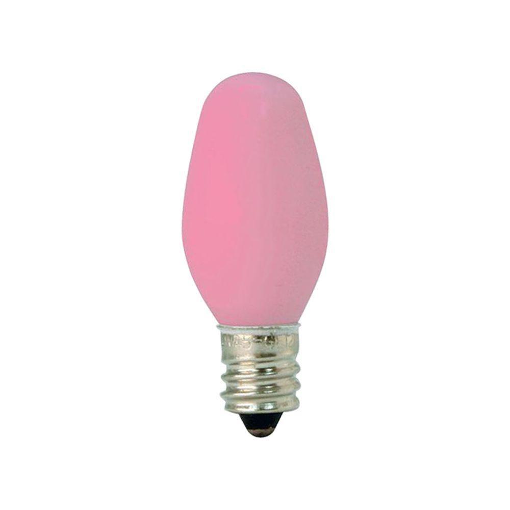 GE 4Watt Incandescent C7 Night Light Bulb Pink (2Pack)4C7/PK/CD2