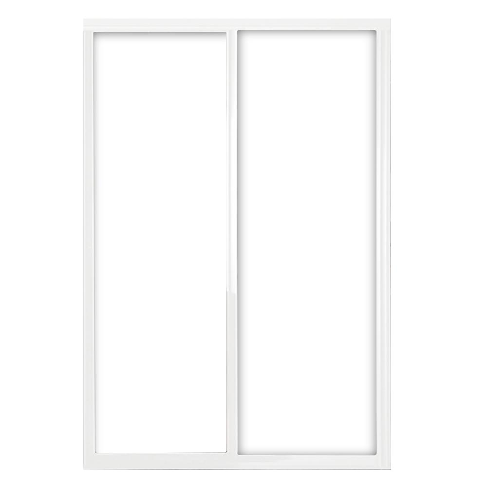72 in. x 81 in. Colonial White Prefinished Hardboard Panels Steel