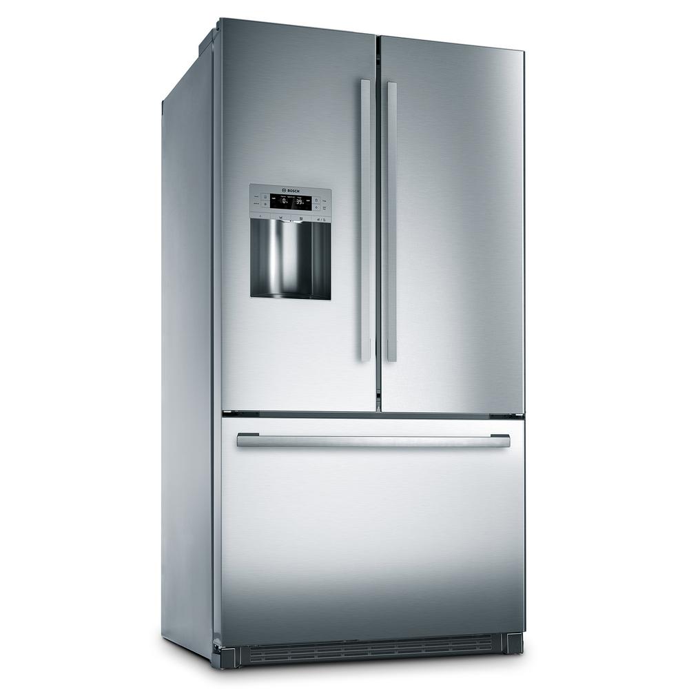 Bosch 800 Series 36 In 25 Cu Ft French Door Refrigerator In