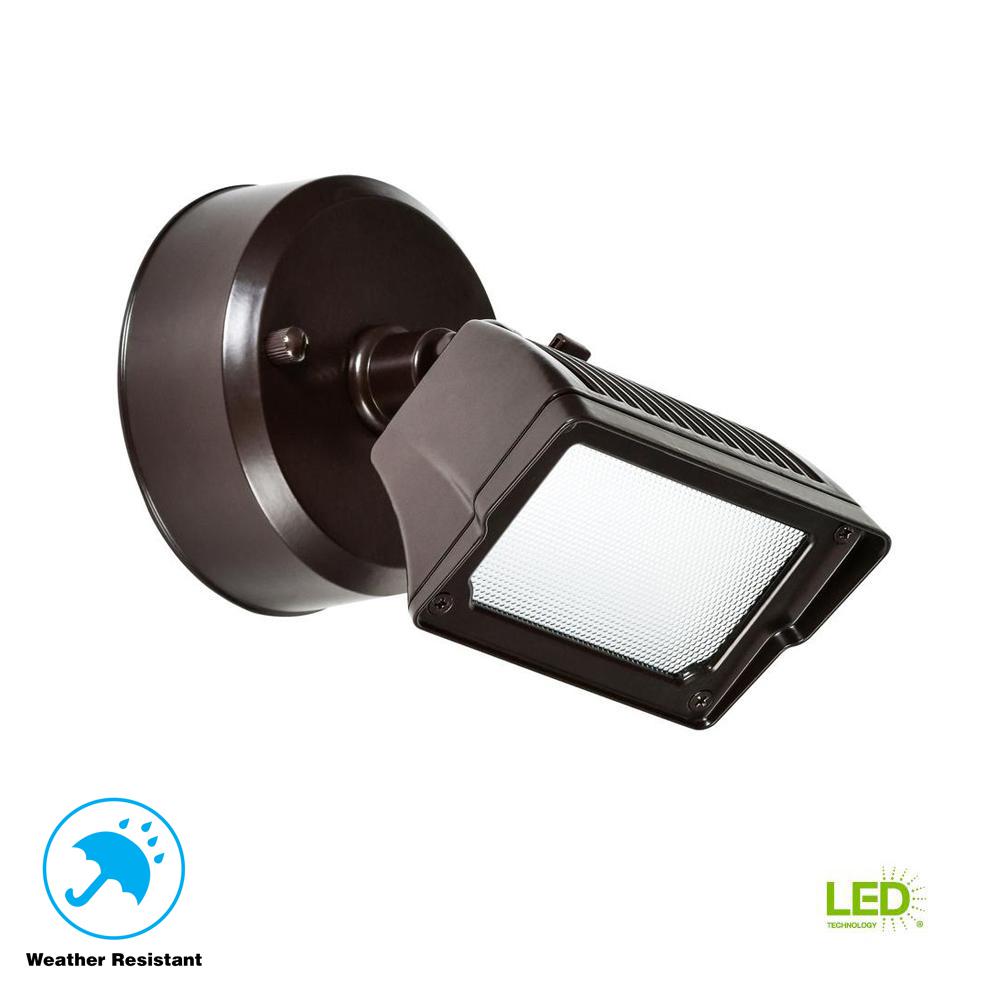Dusk To Dawn Best Rated Hardwired Outdoor Security Lighting 18 Watt Bronze Dusk To Dawn Outdoor Integrated Led Flood Light Wall