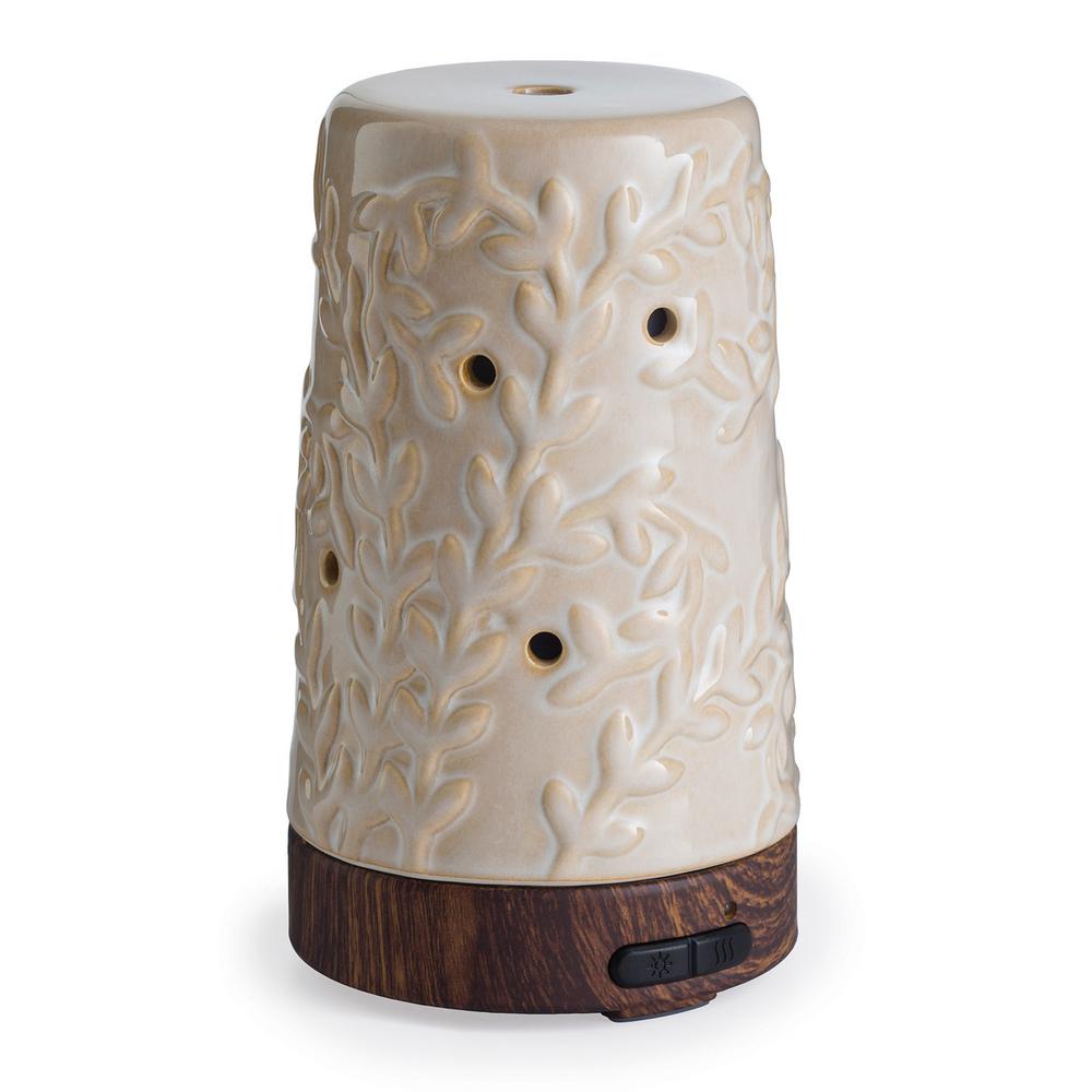 Candle Warmers Etc 9.3 in. Flourish Ultrasonic Essential Oil Diffuser