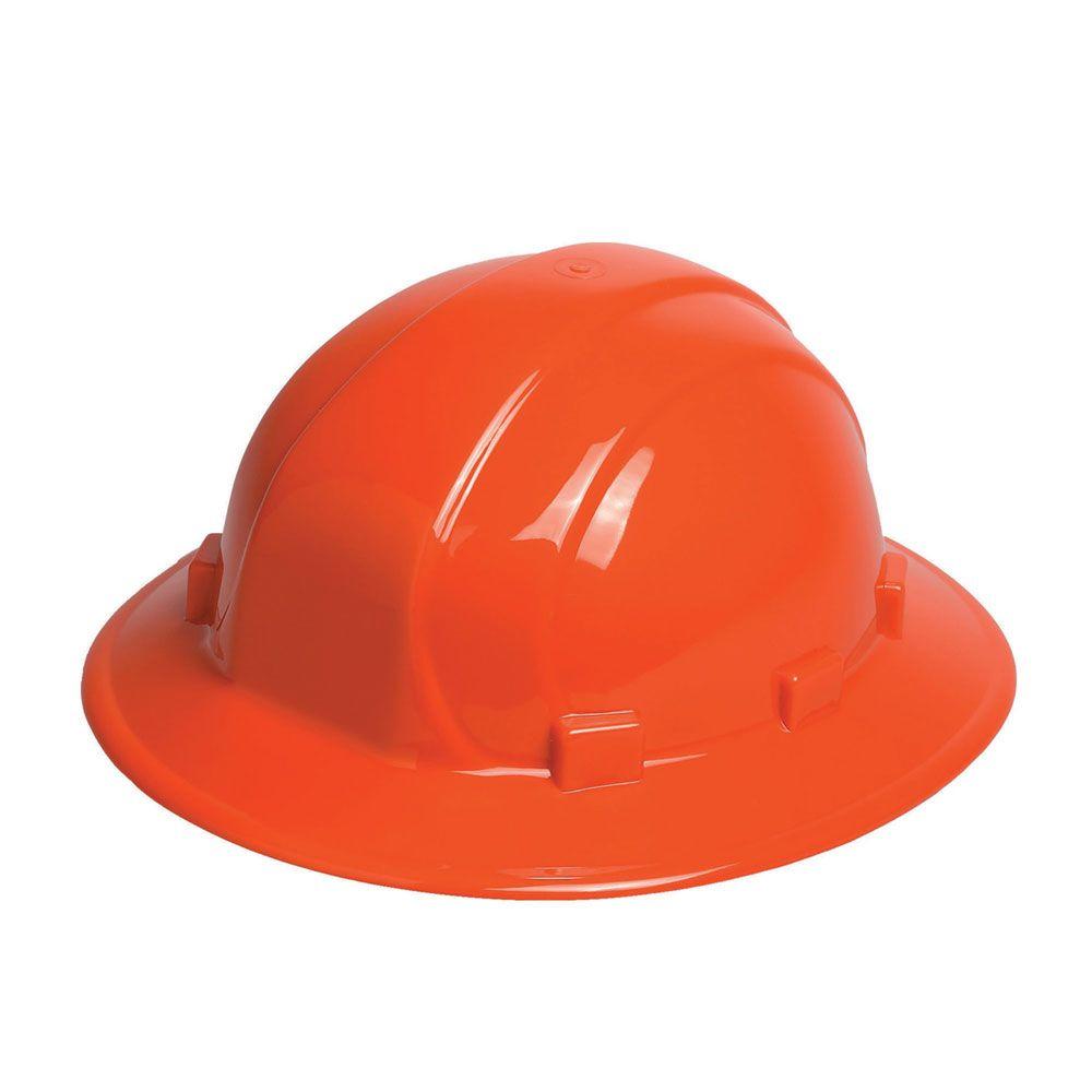 ERB Omega II 6 Point Nylon Suspension Mega Ratchet Full Brim Hard Hat