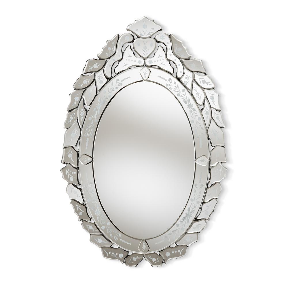 Baxton Studio Livia Antique Silver Wall Mirror1508878HD The Home Depot