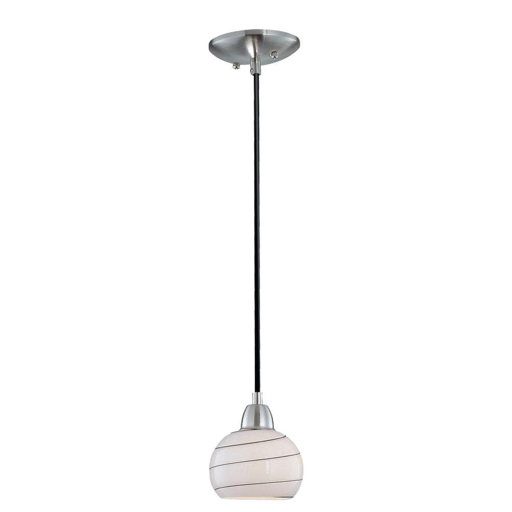 1Light Brushed Nickel Mini Pendant7028400 The Home Depot